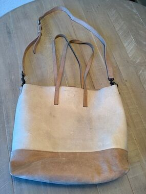 Able Two-Tone Leather Tote